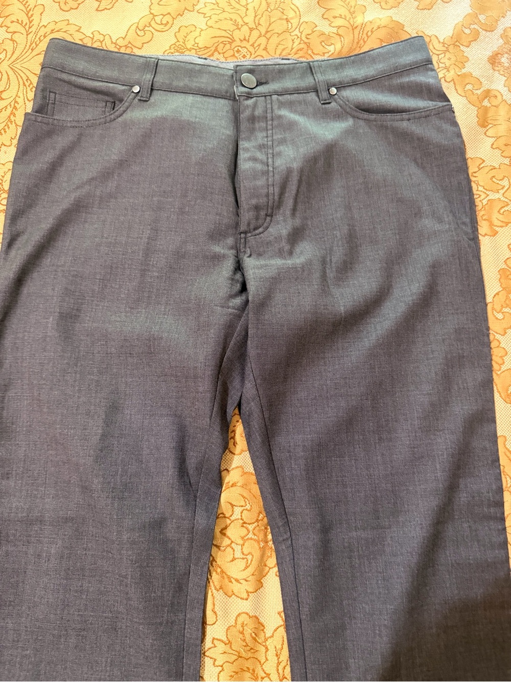 Ermenegildo Zegna Men's Wool Straight Leg 5-Pocket Pants, Dark Gray, Sz 38 x 32 - Picture 2 of 14